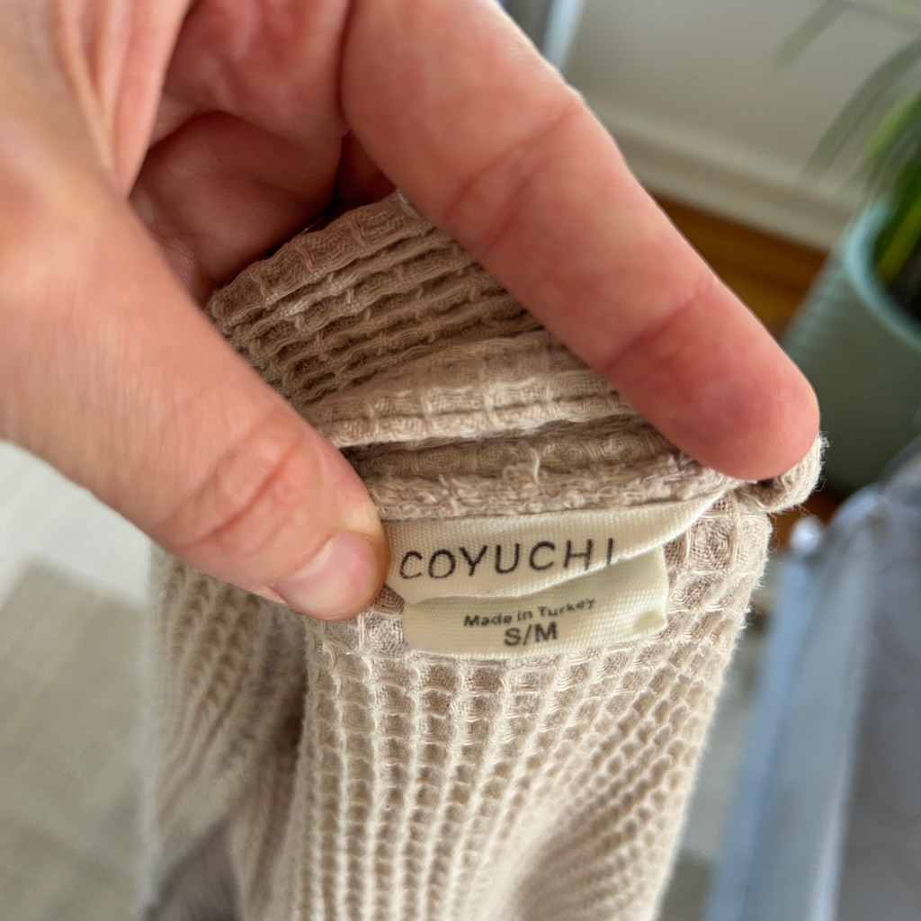 Coyuchi Robe Light Grey — image 3 of 3
